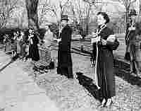 Howard University students in Washington, D.C., demonstrate in 1934 in favor of anti-lynching laws, to protect Blacks from murder by racists.