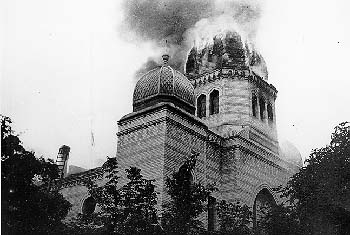 The Eberswalde synagogue in suburban Berlin, November 9-10, 1938.