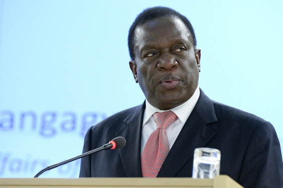 Emmerson Mnangagwa, former First Vice President of Zimbabwe, during High Level Segment of the 25th Session of the Human Rights Council. 5 March 2014.