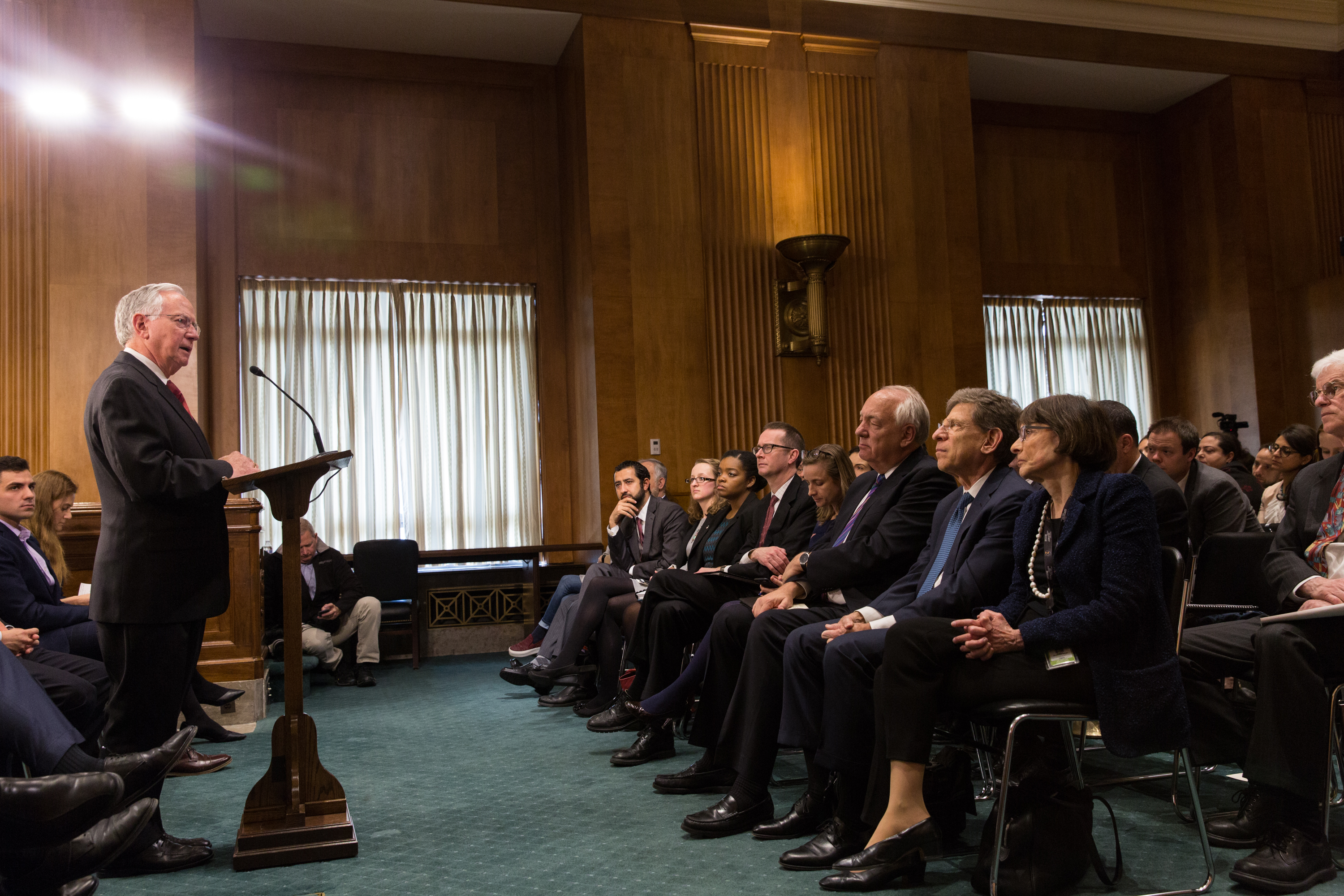 Holocaust survivor and Museum volunteer Alfred Münzer speaks at the US Capitol.