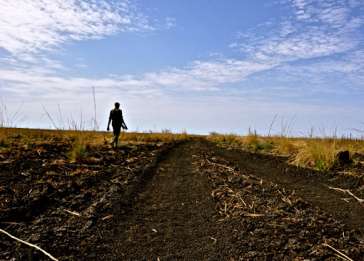 A SPLM-N solider on patrol at the outskirts of the Nuba Mountains.