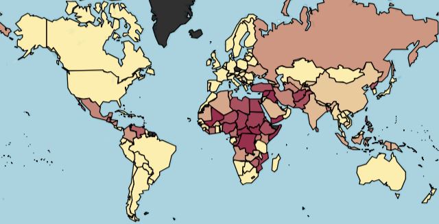 Comparison Survey results as a heatmap.