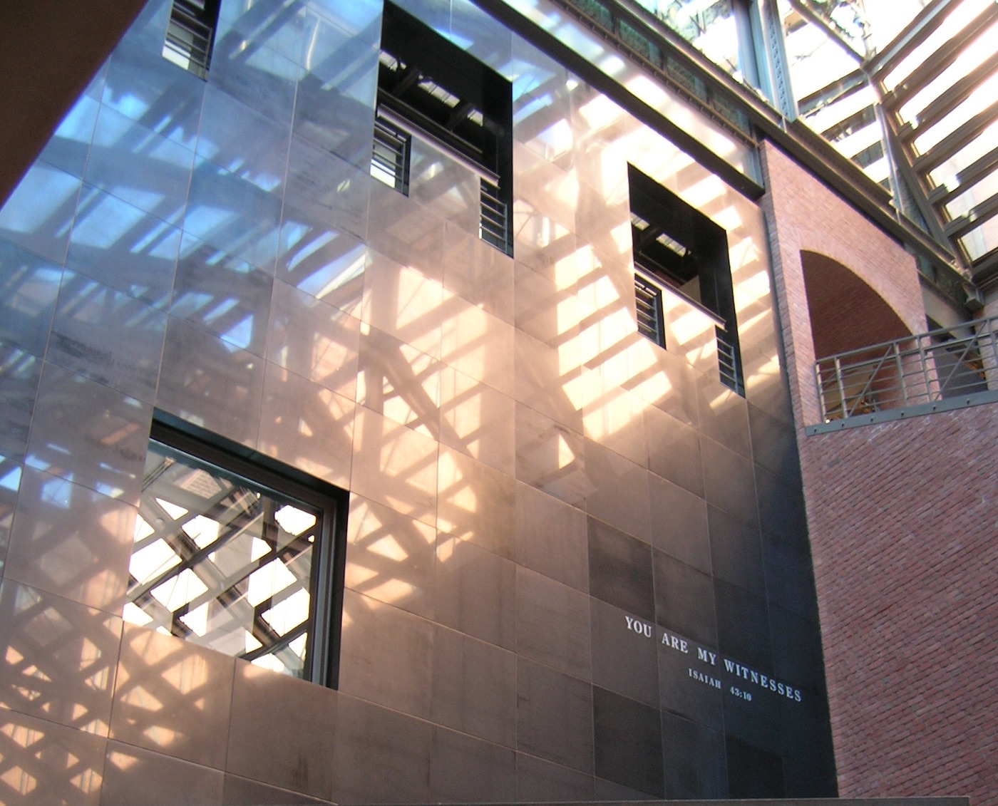 An interior wall of the Museum