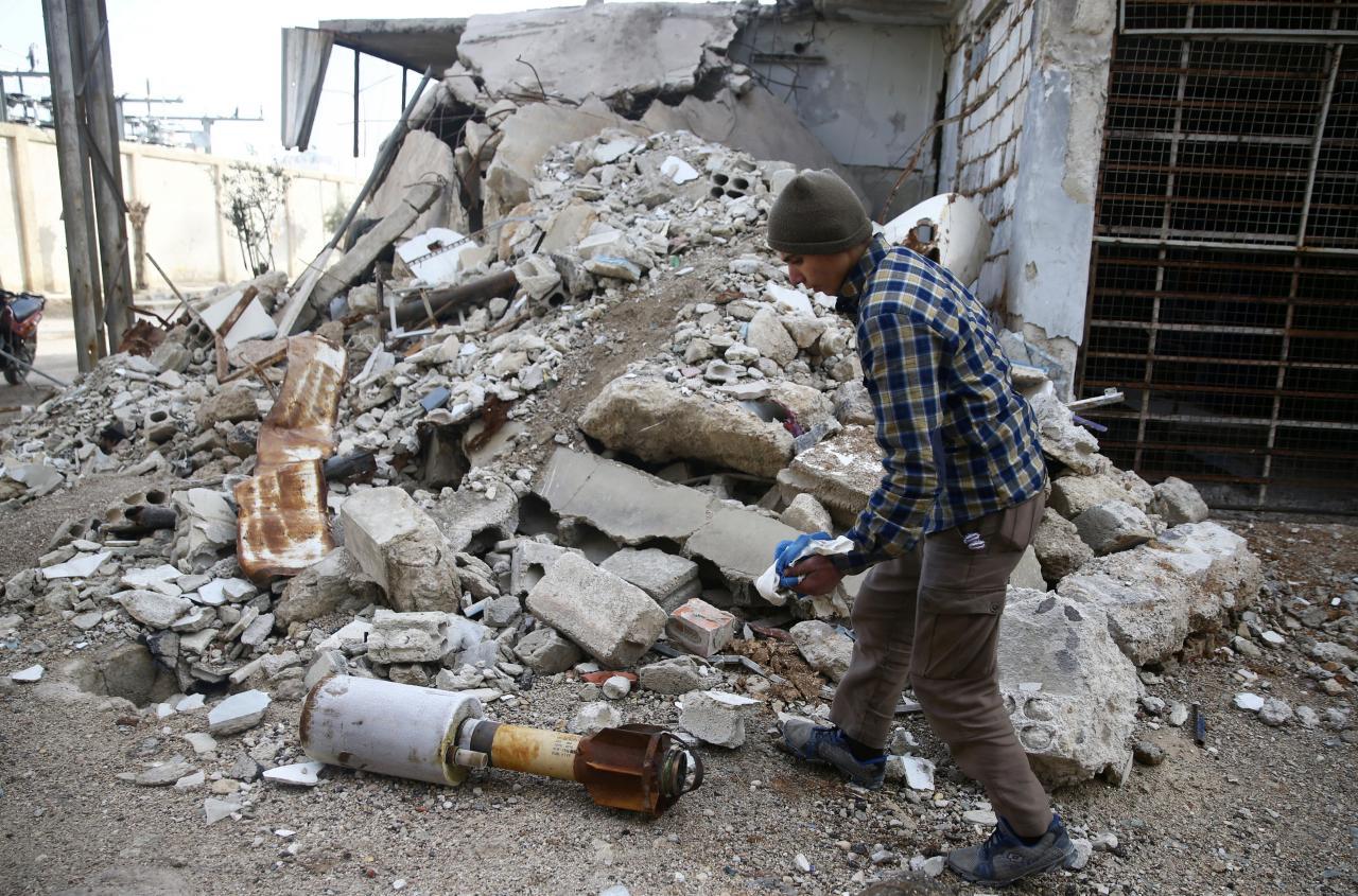 Air strikes pound Syria’s last rebel strongholds, gas chokes civilians.