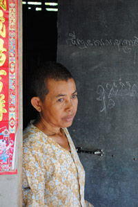 Taing Kim, survivor of the Cambodia<br> killing fields, in Kampong Chhnang,<br> Cambodia